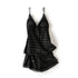 Print Dot Lady Nightwear Satin 4PCS Pajamas Set For Women - ROUTINE FASHION